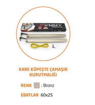 Kare Küpeşte Alüminyum Balkon Çamaşır Kurutmalık 60x25 ve 80x30 Uyumlu 80X30 MM
