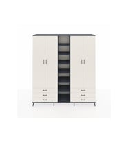 Hyperion Gardrop 13 Raflı 6 Çekmeceli 2 Askılı 220x44x243 Antrasit-Aytaşı/Aytaşı