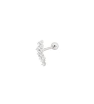 Gümüş taşlı tragus kıkırdak Piercing tek küpe hs87e9 Sarı-Tek Ebat