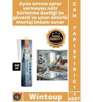 #Yapıştırıcı Güçlü Nötr Esas Su Rutubete Dayanıklı Montaj Şeffaf Silikon Ayna Cam Yapıştırıcı 300 Ml