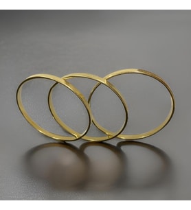 3'lü Mat Çizim Model Özel Günler Gold Renk Antialerjik 316L Çelik Kadın Bileklik