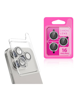 Apple iPhone 16 Pro Uyumlu Zore CL-06 Kamera Lens Koruyucu (Gri-Gri)