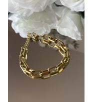 Özel Kutusunda Hediye Paketiyle Gold Halka Çelik Bileklik 19+5 Cm Arkadaşa Hediye Sevgiliye Hediye
