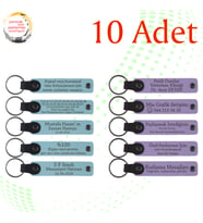Gök Mavi & Mor Menekşe, 10'lu Set, Kişiselleştirilebilir Anahtarlık, Girişimcilik Seminerleri İçin