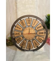 Dekoratif Ahşap Duvar Saati (50 Cm )