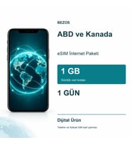 ABD ve Kanada eSIM İnternet Paketi Günlük 1 GB 1 Gün