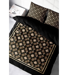 Çift Kişilik Nevresim Takımı Sık Dokuma Pamuk Saten 3d Özel Tasarım Gold Deco