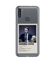 Samsung Galaxy M21 Uyumlu Hannibal Lecter Minimalist Poster Desenli Şeffaf Telefon Kılıfı