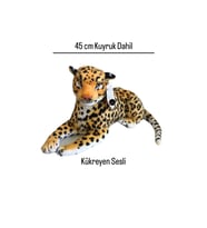 Kükreyen Sesli Peluş Kaplan Peluş Leopar (Çok Renkli)