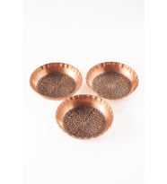 DMT COPPER HOME GAZİANTEP BAKIR ÇEREZLİK SETİ  KURUYEMİŞ  3 'LÜ SET(10cm X 2,5cm)