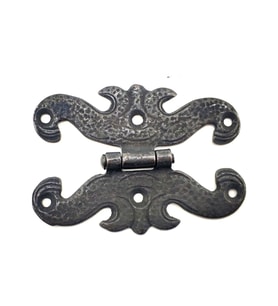 Antika Tarz Dekoratif Pirinç Kelebek Menteşe - 63x45 mm, Oksit