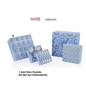 GIPTA MARE KARE HEDİYE KUTUSU BX6726 D N0:05 210x210x105mm - TEKLİ (Çok Renkli)