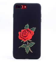 iPhone 7 Plus / 8 Plus Kılıf Rose Kılıf (Siyah)