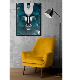 Çerçeveli Tablo Dekorasyon  Squid Game Pano Sticker Ev Dekoru Tekli Çerçeve (Siyah)