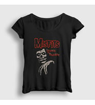 Presmono Kadın Siyah Brutality The Misfits T-Shirt 174648tt