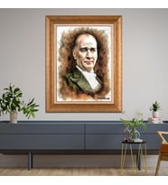 Altın Varaklı Çerçeveli Paspartulu Atatürk Tablo DC1148 (Gold)