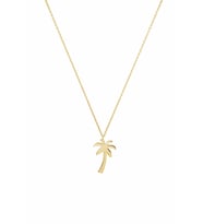 24 Ayar Has Altın Kaplama Palmiye Gümüş Kolye