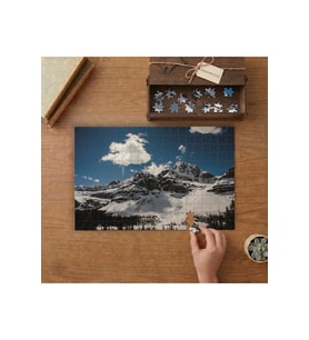 Karlı Dağlar - Tepe - Manzara Tasarımı 240 parça Ahşap Puzzle Ahşap Kutuda MP10191