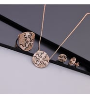 925 Ayar Gümüş Leopar Desen Set