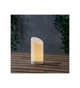 16 Cm Otomatik Pilli LED Masa Gece Lambası İç ve Dış Mekan Kullanımı (Krem)