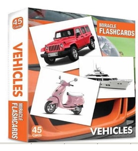 Vehicles Miracle Flashcards (45 Cards)