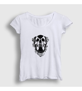 Presmono Kadın Beyaz Skull Deftones T-Shirt 387617tt