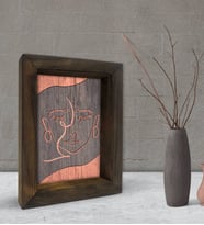BK Gift Minimalist Art Tasarımlı Dekoratif Doğal Masif Ahşap Çerçeve 15x20cm-4 (Beyaz)