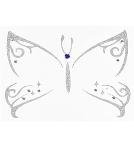 Face Art Decor Yuz Susleme Etiketi Kelebek