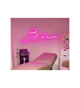 Lash Room Yazılı ve Şekilli Neon Tabela
