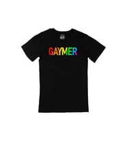 Renkli Gaymer Siyah Tişört