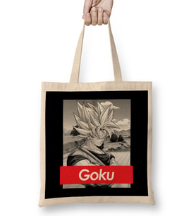 Dragon Ball Z Goku Red Band Bez Çanta Uzun Saplı