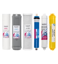 10 Inç Açık Kasa Su Arıtma Cihazı Tam Set (6 Filtre) Mineral Filtre Ilaveli (Beyaz - Antrasit)