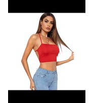 Fantezia Night Kadın Sırtı Açık Kırmızı Belden Bağlamalı Crop Büstiyer TG275441-K