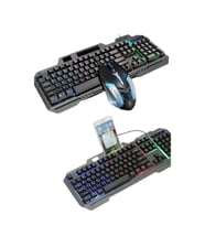 Mey İthalat® RGB Işıklı Gaming Klavye Q Klavye Mouse Hediyeli