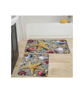 Eliana Home Baskılı 2'li Banyo Paspas Takımı RVG5007