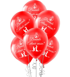 Benimle Evlenir misin? Baskılı Balon –25 Adet