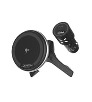 Xenon Smart Araç içi Telefon Tutucu ve Çakmak Adaptörü Qi2 18W Gece Işığı Magsafe Kablosuz Hızlı Şarj X6401 (Siyah)
