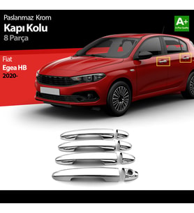 Fiat Egea Cross Krom Kapı Kolu 8 Prç. 2020 2021 2022 2023 2024 2025 2026