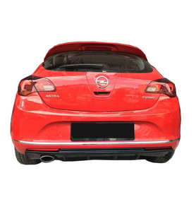 Opel Astra J HB (2013-2015) Makyajlı Arka Tampon Eki - Difüzör (Plastik)