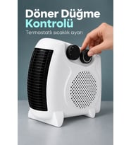 Termostatlı Fanlı Isıtıcı Çift Düğmeli Kontrol Tasarımı