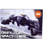 AK 11614 6x17 ml. Uzay Araçları Gri Tonları, Akrilik Model Boyası Seti