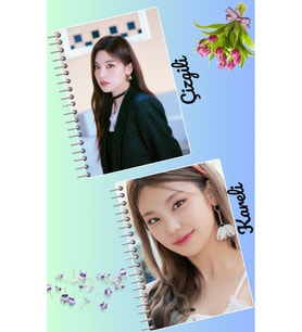 Yeji itzy kpop defter seti 2 adet A4 boyutu 21*30 çizgili + kareli 60 syf