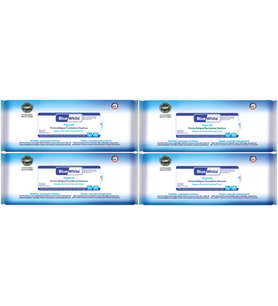 BlueWhite Yetişkin Hasta Perine Bölgesi Temizleme Mendil-Havlusu (4 lü set) 50 Yaprak Hijyenik