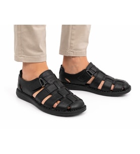 Trendyshose 7158 Tam Anatomic Deri Yazlık Garantılı Erkek Sandalet