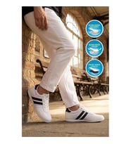 Bestof BST-2086 M Beyaz-Beyaz Erkek Spor Ayakkabı