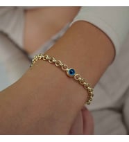 925 Ayar Nazar Boncuklu Bileklik , sevgililer günü çiçeği, sevgiliye çiçek, doğum günü çiçeği, yeni iş çiçeği, geçmiş olsun çiçeği, kız arkadaş çiçeği, anneye çiçek