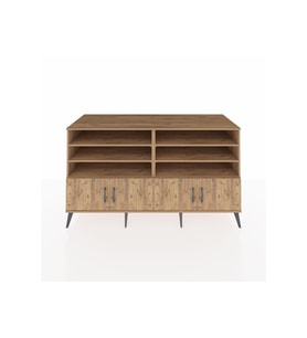 Kronos Konsol 6 Raflı 4 Kapaklı 176x59x99 Çam-Çam