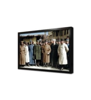 Atatürk Subaylarla Birlikte Çerçeveli Mdf Tablo