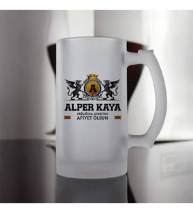 Kişiye Özel Sevgiliye Özel Gravürlü Bira Bardağı