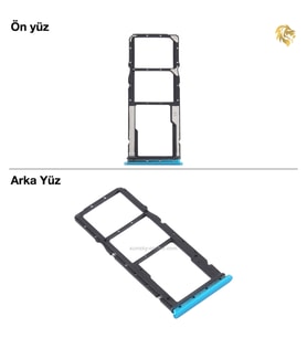 Xiaomi Redmi 9A Sim Tepsisi Çiftli Yeşil Çift Hatlı Dual Sim Sim Yeri Sim Kızağı Sim Kart Yuvası